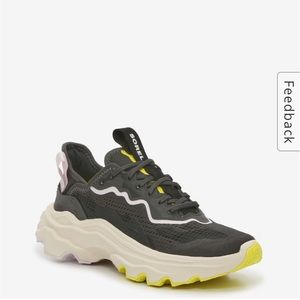 Sorel Kinetic Day Breakthrough Sneakers in Black/Off White & Green Size-9 NWT